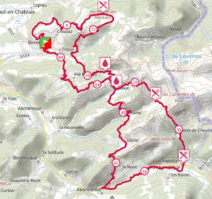 Parcours Balade chablaisienne trail